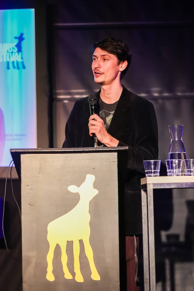 Philo van Kemenade speaking at the Netherlands Film Festival
